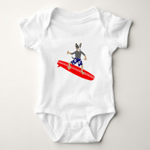 Australian Cattle Dog Surfer Baby Bodysuit