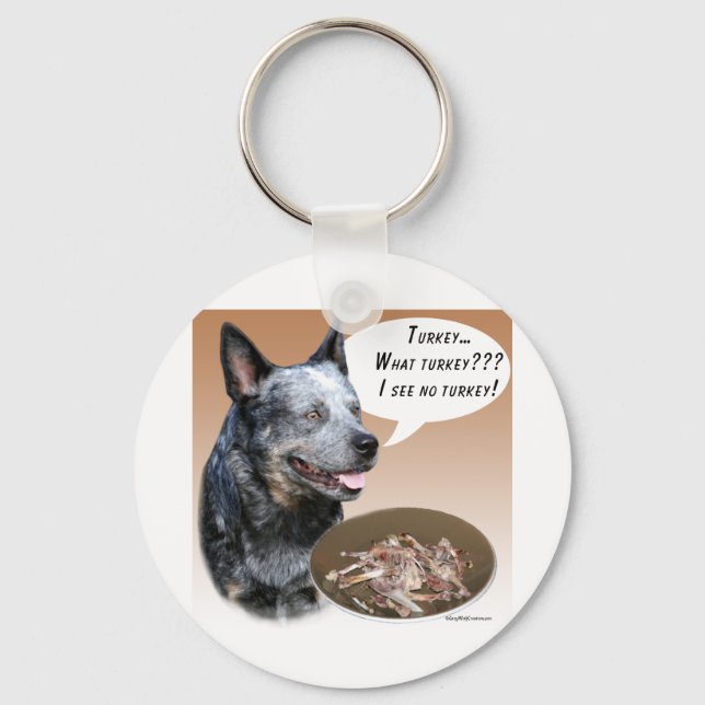 Australian Cattle Dog Turkey Keychain (Front)