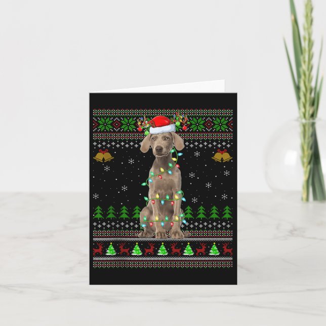 Australian Cattle Dog Ugly Christmas Sweaters Holi Card (Front)