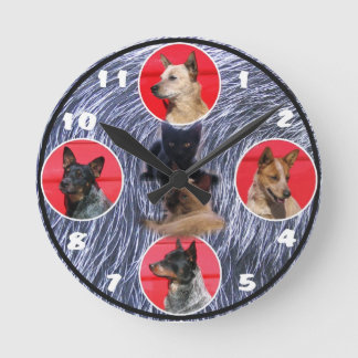 Australian Cattle Dogs and Cats Clock