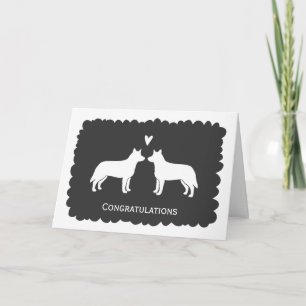 Australian Cattle Dogs Wedding Congratulations Card