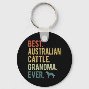 Australian Cattle Grandma Ever Dog Lovers Mother's Keychain