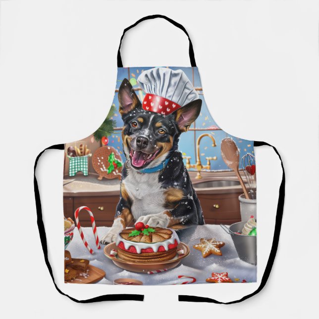 Australian Cattle Holiday Baking Festive Christmas Apron (Front)