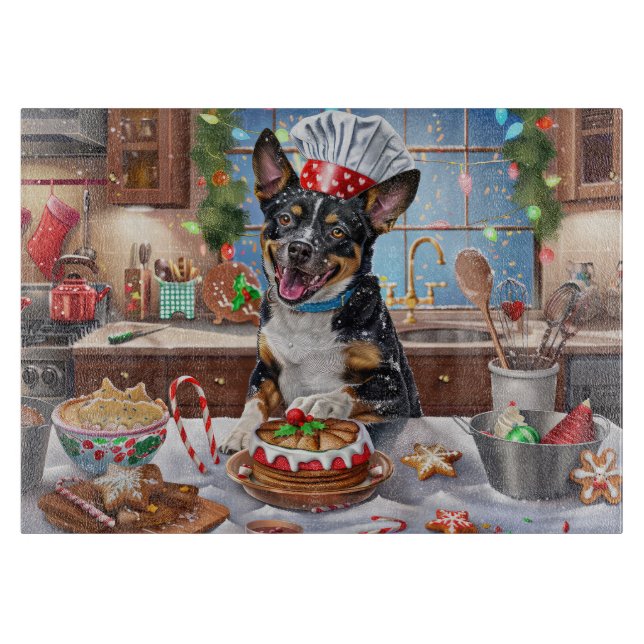 Australian Cattle Holiday Baking Festive Christmas Cutting Board (Front)