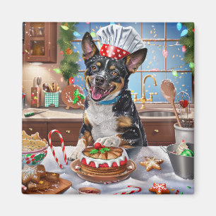 Australian Cattle Holiday Baking Festive Christmas Magnet