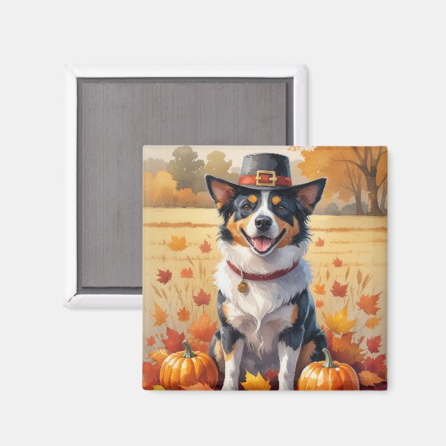 Australian Cattle in Autumn Leaves Thanksgiving  Magnet (Front/Back)