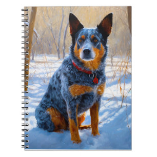 Australian Cattle Let It Snow Christmas Notebook