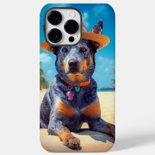 Australian Cattle on Beach,dog lovers summer gift Case-Mate iPhone 14 Pro Max Case