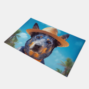 Australian Cattle on Beach,dog lovers summer gift Doormat