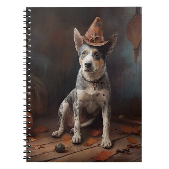 Australian Cattle Pumpkins Halloween Scary Notebook (Front)