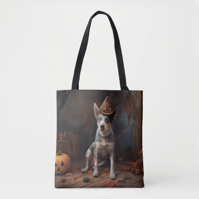 Australian Cattle Pumpkins Halloween Scary Tote Bag (Front)