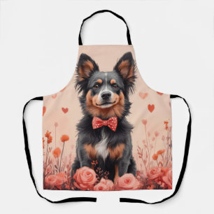 Australian Cattle with Roses - Valentine's Day Apron
