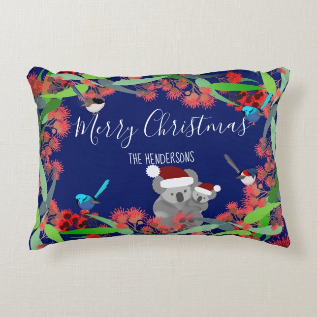Australian Christmas Accent Pillow (Front)