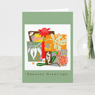 Australian Christmas BUSHLAND FLORA - Bush flowers Holiday Card