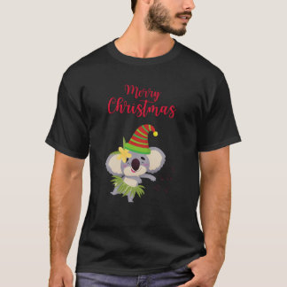 Australian Christmas Cute Dancing Koala Design T-Shirt