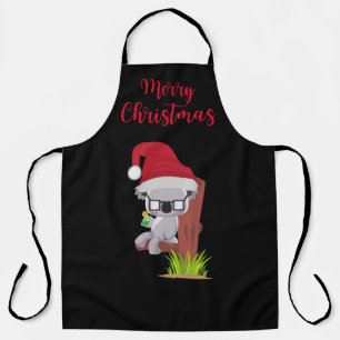 Australian Christmas Cute Koala Drinking Design Apron