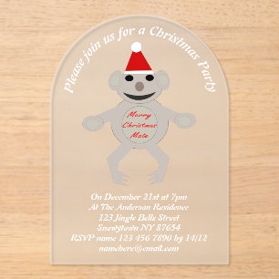 Australian Christmas Koala Bear Custom Acrylic Invitations