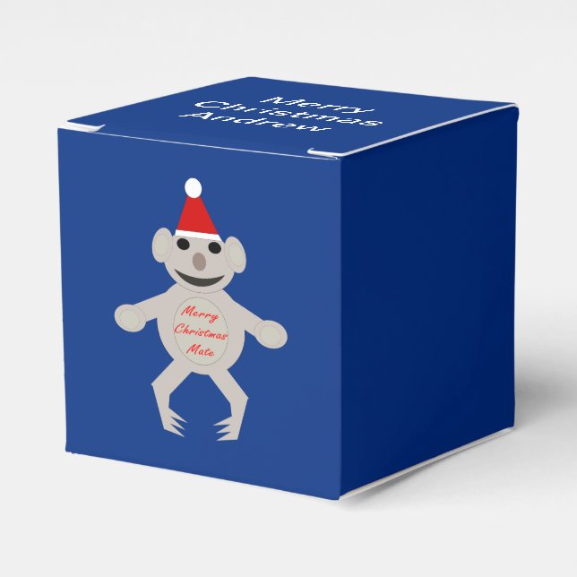Australian Christmas Koala Bear Custom Favour Box (Front Side)