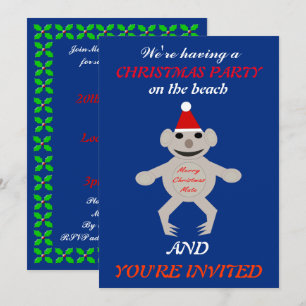 Australian Christmas Koala Bear Custom Invites
