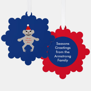 Australian Christmas Koala Bear Custom Ornament Card