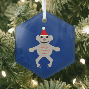 Australian Christmas Koala Bear Glass Ornament