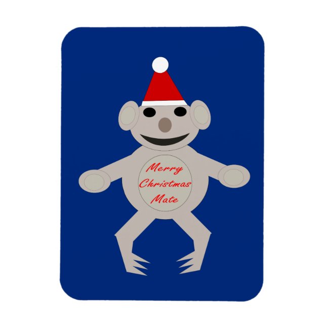 Australian Christmas Koala Bear Magnet (Vertical)
