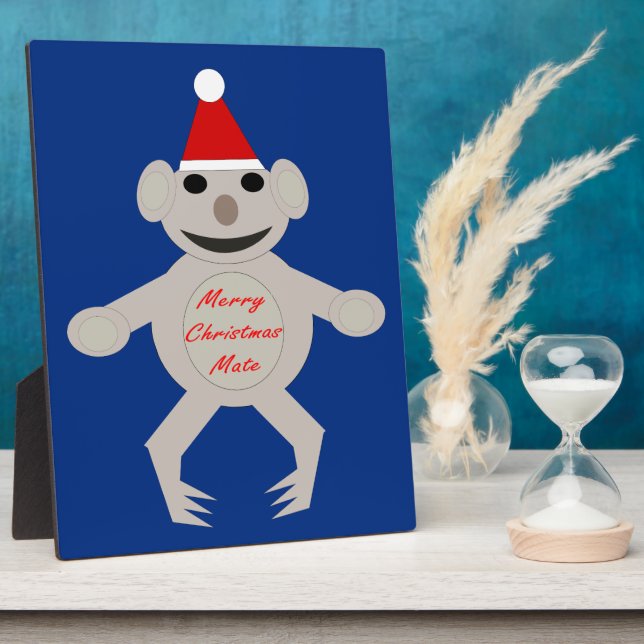 Australian Christmas Koala Bear Plaque (Side)