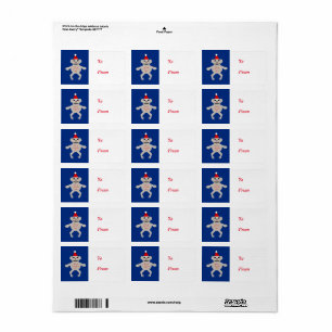 Australian Christmas Koala Bear Present Tag Labels