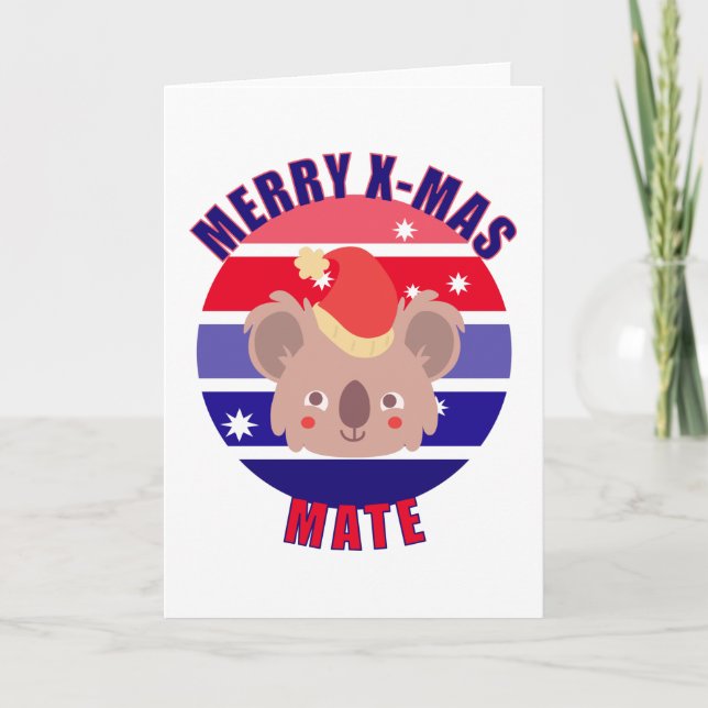 Australian Christmas Koala Card (Front)
