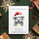 Australian Christmas Koala Card<br><div class="desc">Christmas & Koalas! Of course they go together…..like peas & carrots of course!</div>