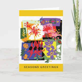 Australian Christmas - Native WILDFLOWERS -  Holiday Card