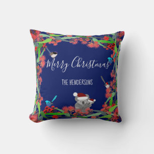 Australian Christmas Throw Pillow