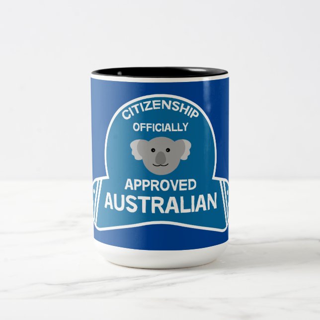 Australian Citizenship | Aussie Citizen Two-Tone Coffee Mug (Center)