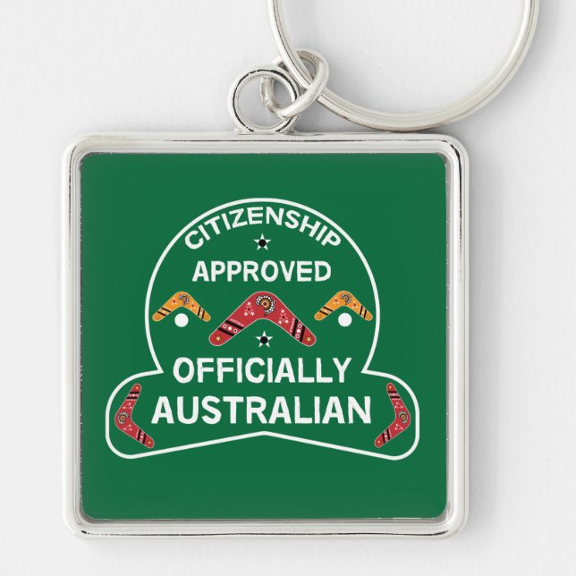 Australian Citizenship Gift | Aussie Citizenship   Keychain (Front)