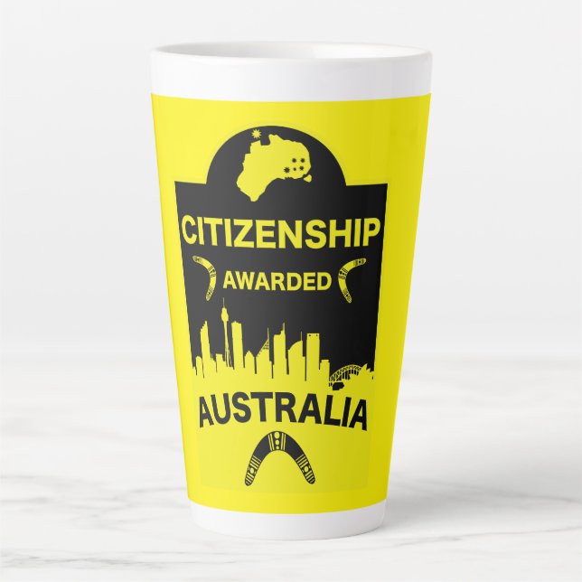Australian Citizenship Gift Latte Mug (Front)