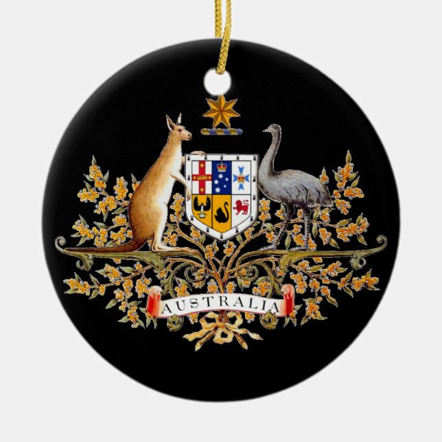 Australian Coat of Arms Christmas Tree Ornament (Front)