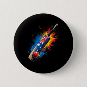 Australian Cricket T  2 Inch Round Button
