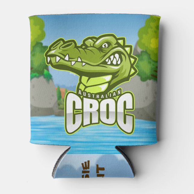 Australian Crocodile, Aussie Spirit  Can Cooler (Front)