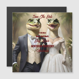 Australian Crocodile Wedding Save The Date,