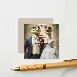 Australian Crocodile Wedding Save The Date, Enclosure Card