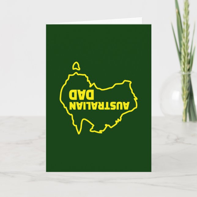 Australian Dad - Upside-down Joke Card (Front)