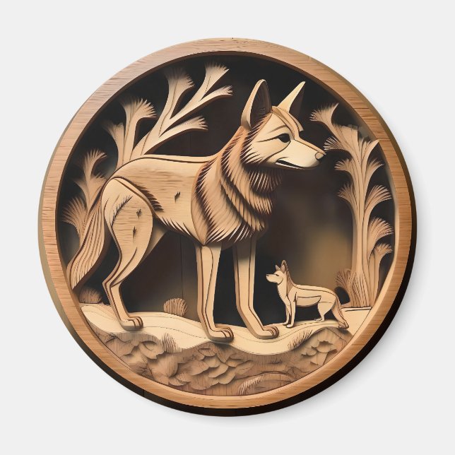  "Australian Dingo: A Nature's Print" Magnet (Front)