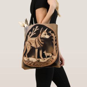 "Australian Dingo: A Nature's Print" Tote Bag