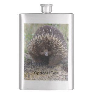 Australian Echidna Cute Animal Photo Hip Flask