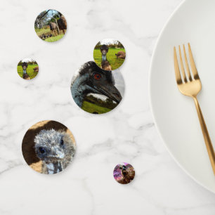 Australian Emus, Birthday Table Confetti 