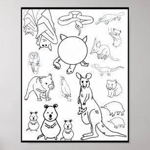 Australian Endangals Animaux, Poster