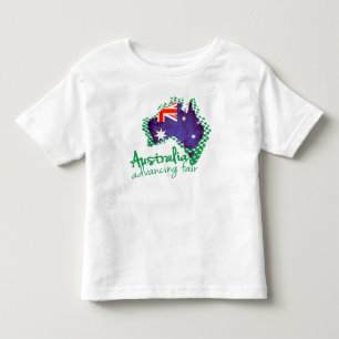 Australian flag advancing fair kids t-shirt