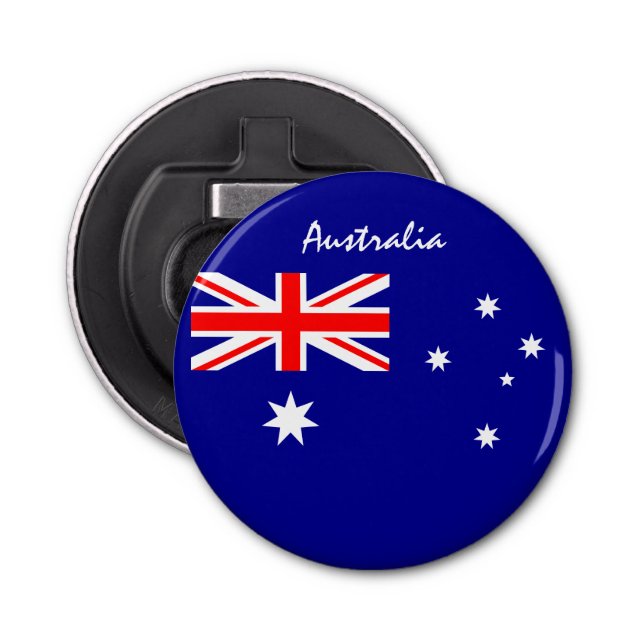 Australian Flag & Australia, Aussie party /sports Bottle Opener (Front)
