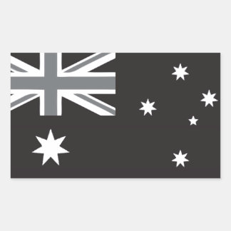 Australian Flag Black and White Sticker