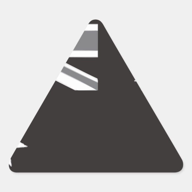 Australian Flag Black and White Triangle Sticker (Front)